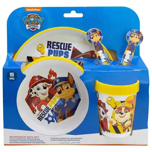 Set Vajilla Patrulla Canina 5 Piezas