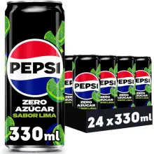 Pack de 24 latas Pepsi Max Lima Zero Azúcar 330ml