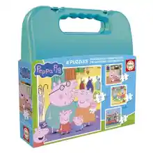 Set de 4 Puzzles progresivos Peppa Pig